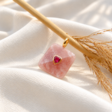 Pendente Coralia " Quarzo Rosa "